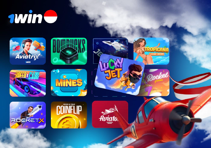 Enjoy crash games and instant wins at 1win Indonesia online casino